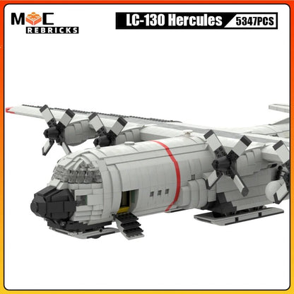 Custom MOC Same as Major Brands! MOC Military US Air Force Variant LC-130 Hercules Transport Aircraft MOC Building Blocks Large Airplane Model Bricks Toys Kid
