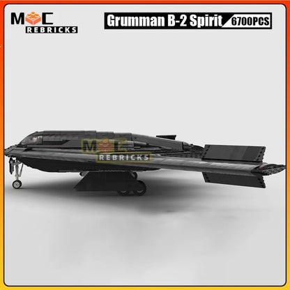 Custom MOC Same as Major Brands! MOC Creative MOC Military Weapons Building Blocks US Air Force Grumman B-2 Spirit Fighter Bricks Toys WW2 ii Bomber Assembly Model