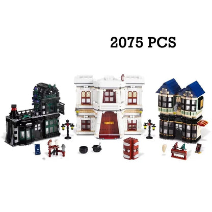 MOC NON LEGO 2023 NEW 76417 Wizarding Bank 4803Pcs Building Blocks Kit Bricks Movie Scene Diagoned Model toys