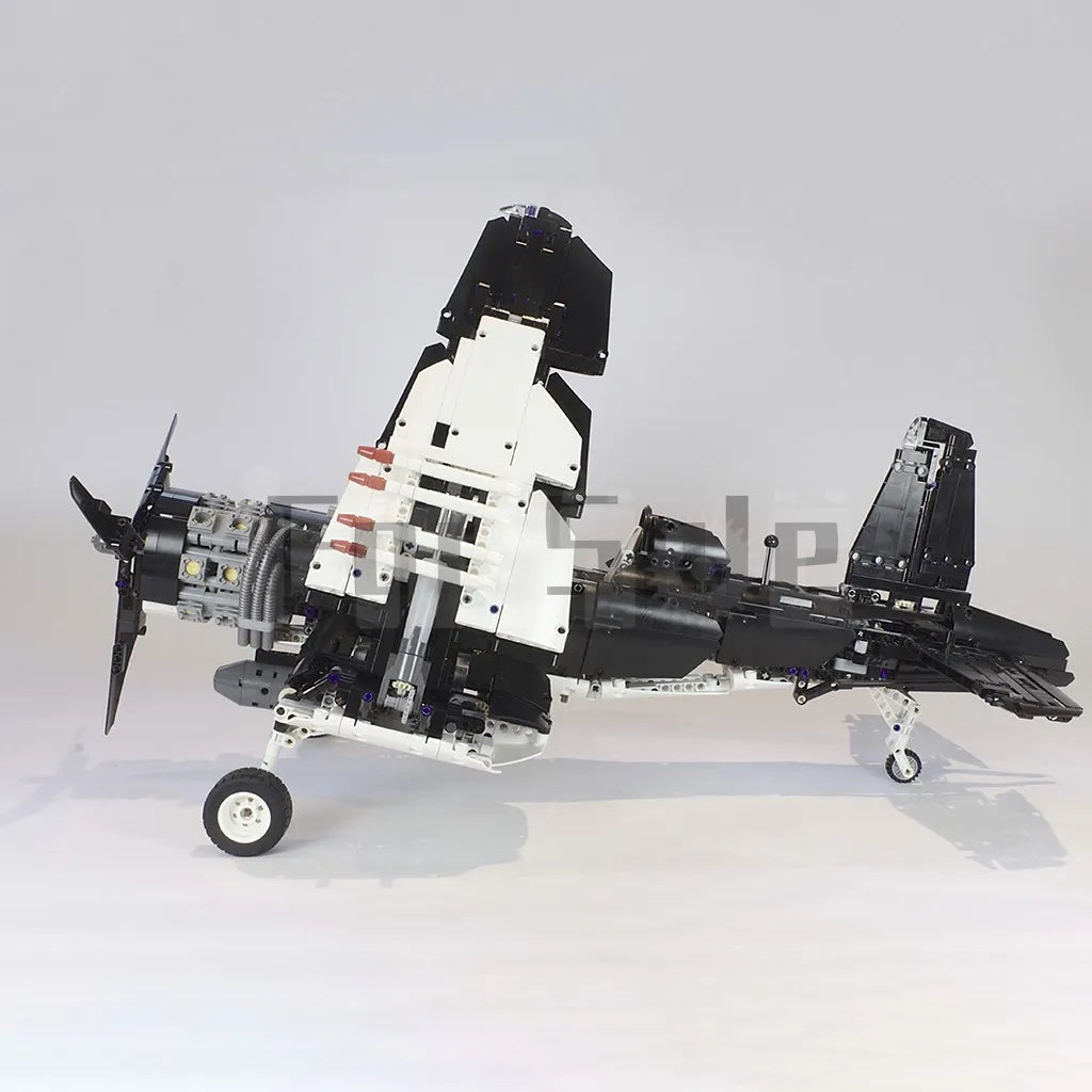 MOC NON LEGO MOC MOC-29318 EXCLUSIVE Vought F4U Corsair Model With PDF Drawings Building Blocks Bricks Kids DIY Toys