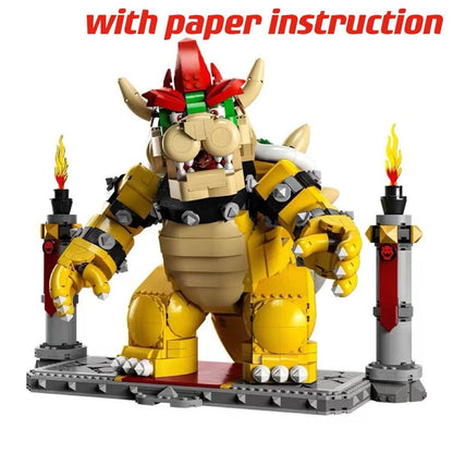 Custom MOC Same as Major Brands! 2807pcs The Mighty Bowsered 3D Model Building Kit with Battle Platform Toy For Adult