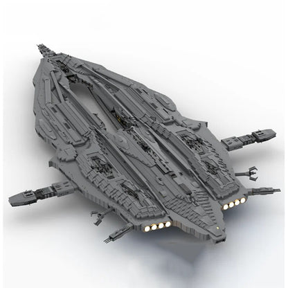 Custom MOC Same as Major Brands! MOC MOC Building Block Wraith Hive Ship Model Science Fiction Spacecraft Technology Bricks DIY Assembled Aerocraft Toy