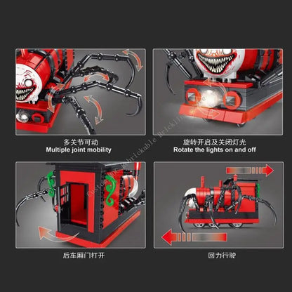 Custom MOC Same as Major Brands! MOC New 649 parts Spider Monster Train Charles Toy Vehicles Models Building Blocks for Adults DIV Halloween Educational Toys
