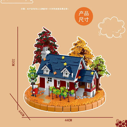 MOC NON LEGO 2023 New MOC Idea City Wineries Street View Building Blocks Bricks Model Modular House Construction Set for