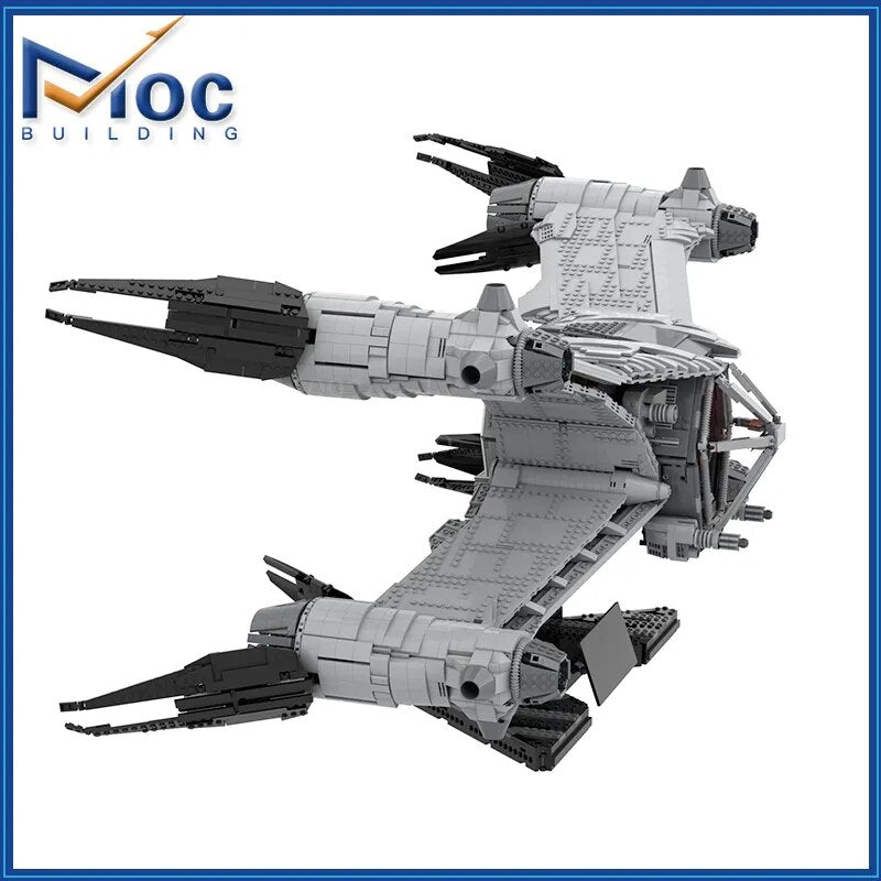 MOC NON LEGO MOC MOC Building Block SA-23E Aurora Starfury Science Fiction Aircraft Technology Bricks DIY Assembled Model Toy Holiday