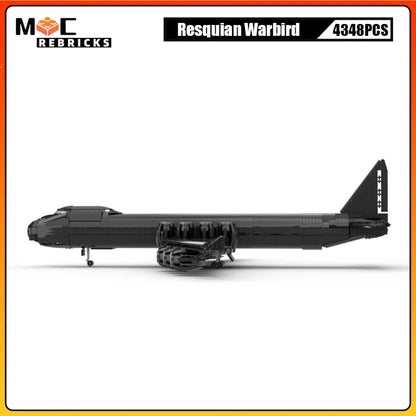 Custom MOC Same as Major Brands! MOC WW II Military Plane Resquian Warbird Resqusto Personal Jet MOC Building Block Model Commandaer Aircraft Bricks Toys Kid