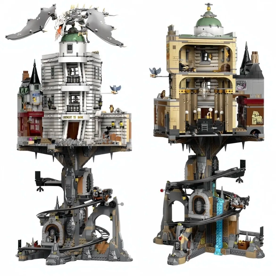 MOC NON LEGO 2023 NEW 76417 Wizarding Bank 4803Pcs Building Blocks Kit Bricks Movie Scene Diagoned Model toys