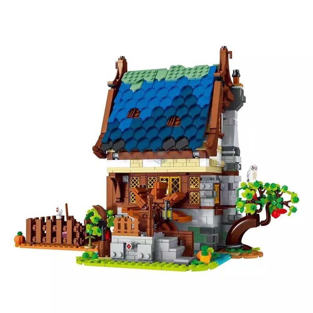 Custom MOC Same as Major Brands! 2724pcs Medieval Series Town Stable Model Creative Building Blocks City Horse House Bricks Diy Toys  For  Friends