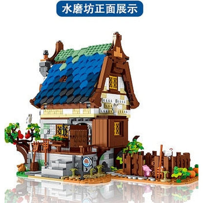 Custom MOC Same as Major Brands! 2724pcs Medieval Series Town Stable Model Creative Building Blocks City Horse House Bricks Diy Toys  For  Friends