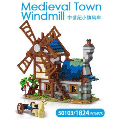 Custom MOC Same as Major Brands! 2724pcs Medieval Series Town Stable Model Creative Building Blocks City Horse House Bricks Diy Toys  For  Friends