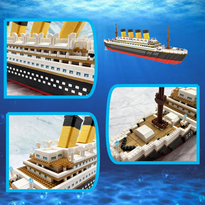 Custom MOC Same as Major Brands!  Titanic 3D Plastic Model Ship Building Blocks for Adults Micro Mini Bricks Toys Kits Assemble Cruise Boat Kids
