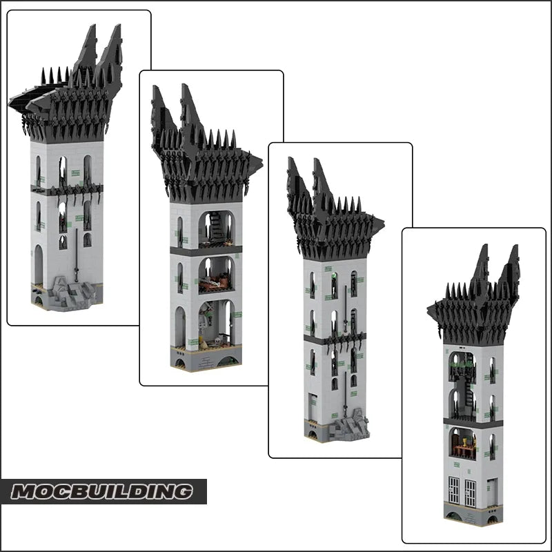 MOC NON LEGO MOC Movie Series UCS Minas Morgul Building Blocks MOC Ultimate Collector Model Kit DIY Assembly Bricks Small Bricks Toys