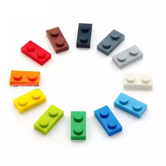 1000pcs 1x2 Dots DIY Building Blocks Thin Figures Bricks Educational Creative Size Compatible With 3023 Toys for Children Jurassic Bricks