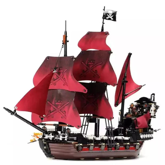 1151pcs Pirates of the Caribbean Queen Anne's Revenge Large Sails Ship Captain 16009 Building Block Toy Compatible With Model Jurassic Bricks