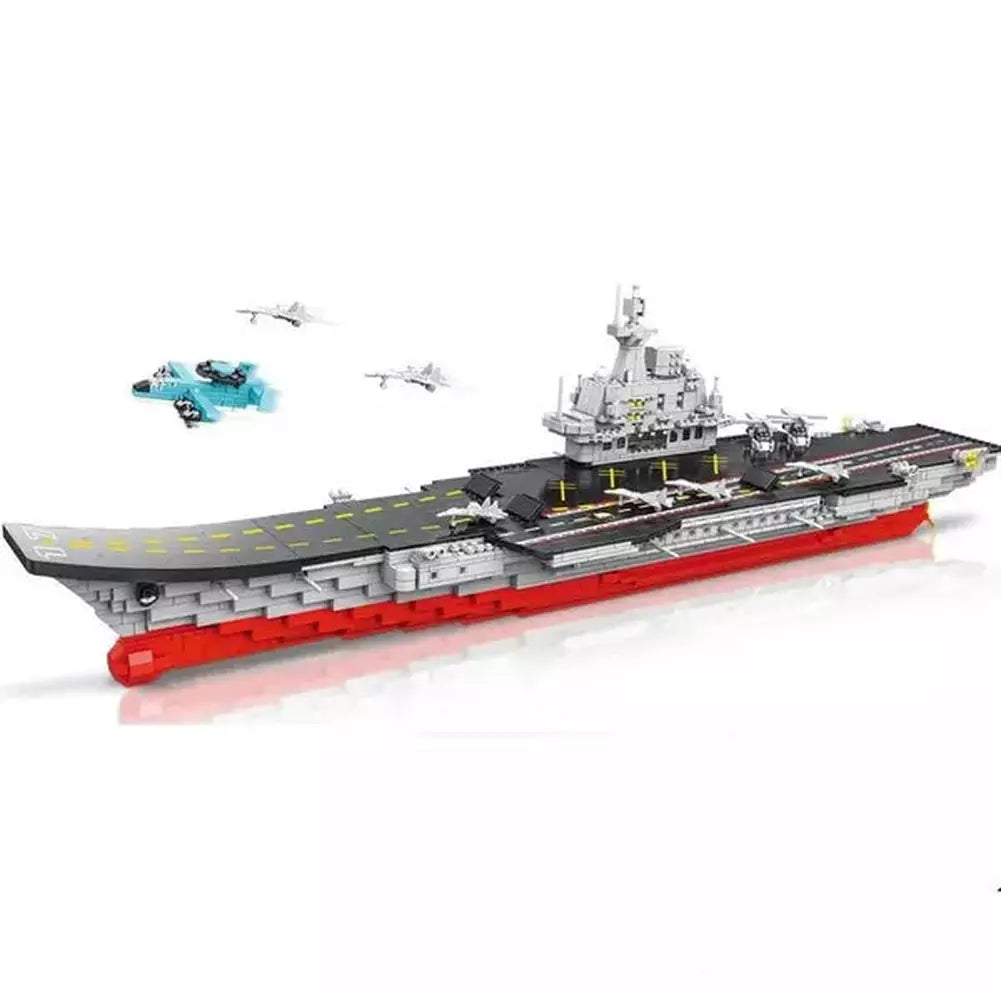 Custom MOC Same as Major Brands! 1251 Pcs Soldier WW2 Battle Ship Building Blocks Boat Aircraft Carrier Figures Bricks toys