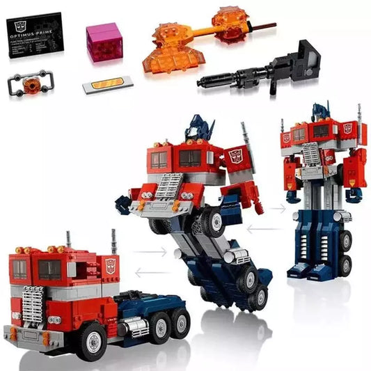 1508 PCS Optimus Prime Building Blocks Bricks Toy Compatible 10302 Truck Transformation Robot Kids Christmas Birthday Gift Jurassic Bricks