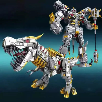 2 in 1 Deformation Robot Building Blocks Transformation Dinosaur Aircraft Weapons Bricks Set Toys For Children Birthday Gift Boy Jurassic Bricks
