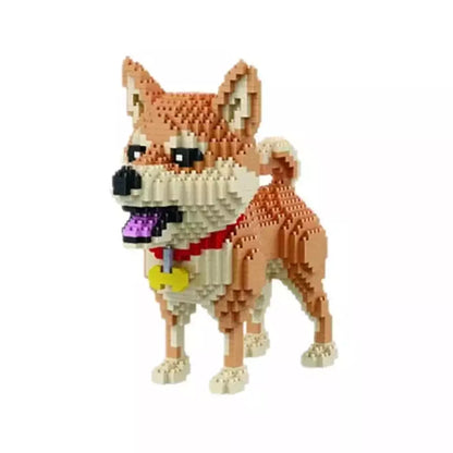 Custom MOC Same as Major Brands! 2000+pcs 16013 Mike Dog Building Blocks Diamond Micro Small Bricks Spelling Toy Pet Dog Block Model toys