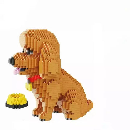2000+pcs 16013 Mike Dog Building Blocks Diamond Micro Small Particles Spelling Toy Pet Dog Block Model Toys for Children Gifts Jurassic Bricks