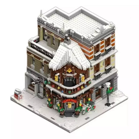 2022 New Claus Toys 89143 2955PCS Street View Winter Village House City Building Blocks Bricks MOC Chlidren Christmas Gifts Toys Jurassic Bricks