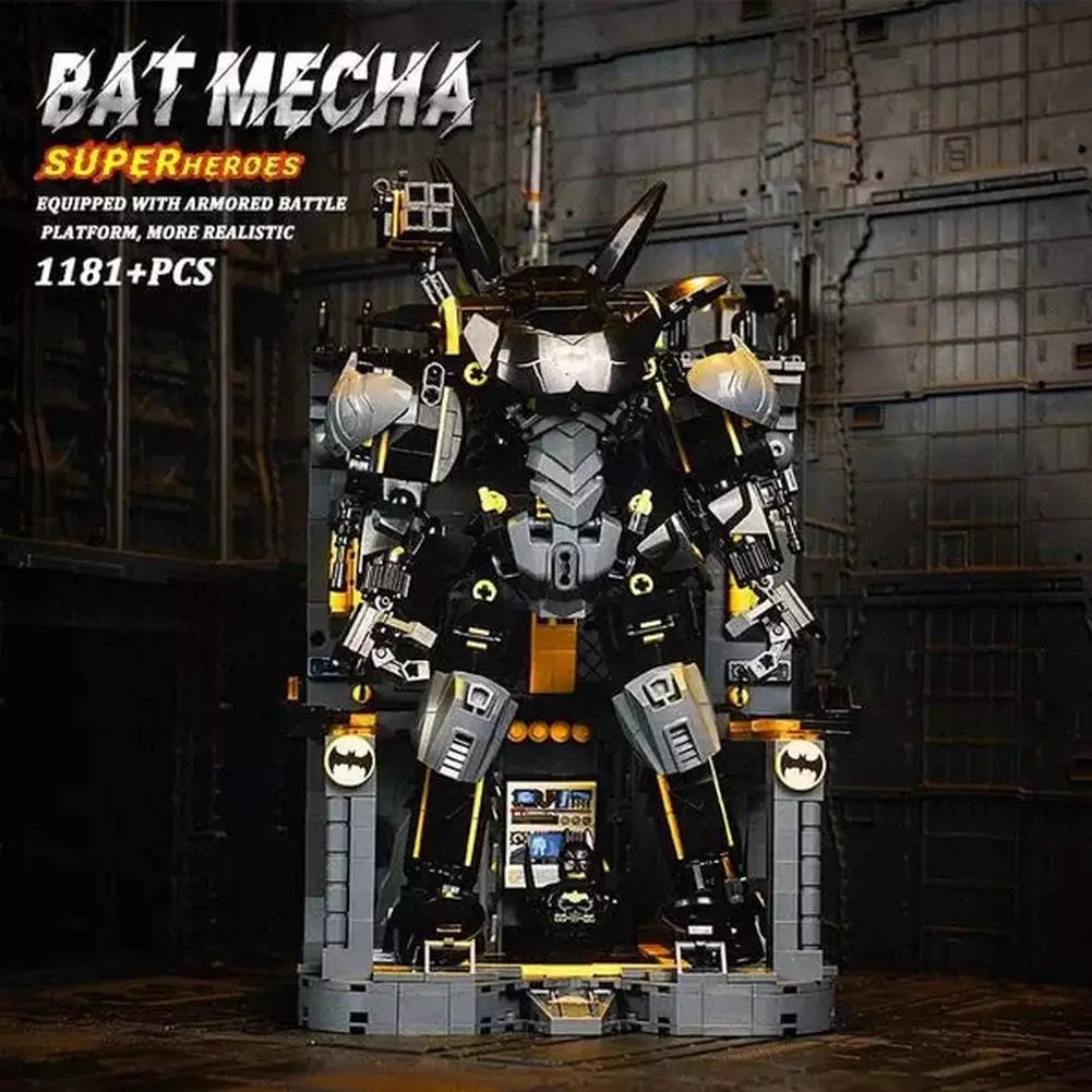 2022 New Justice League Heavy Batmech Building Blocks Buster Super Heroes Bat Mech Robot Model Bricks Toys For Boy Gifts 19008 K&B Brick Store