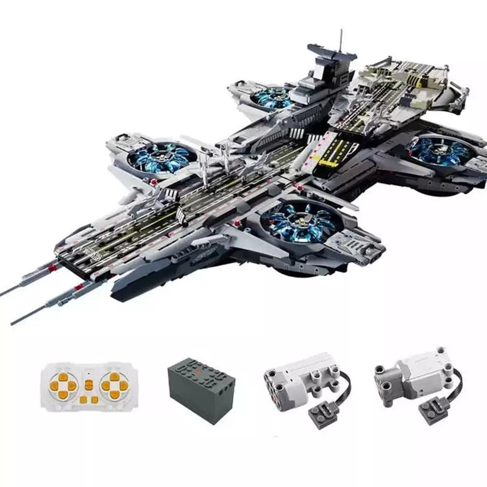 3385pcs Technical City Planet Remote Control LED Fighter Carrier Building Block WW2 APP RC Airplane Figures Bricks Toys For Kids Jurassic Bricks