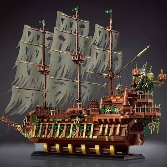 3653 pcs caribbean pirate ship moc assembly ship model movie series flying dutch building block toy birthday gift K&B Brick Store