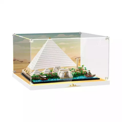 3mm  Acrylic Display Case for 21058 Great Pyramid of Giza Dust-Proof Transparent Clear Display Box Showcase (Only Box) K&B Brick Store