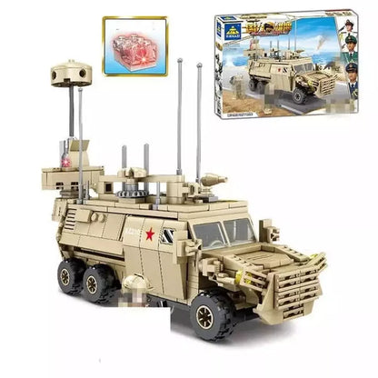 400+PCS Simulation Military Tank Aircraft Missile Jamming Vehicleship Ship Model Weapon Assembled building blocks Compatible Toy Jurassic Bricks