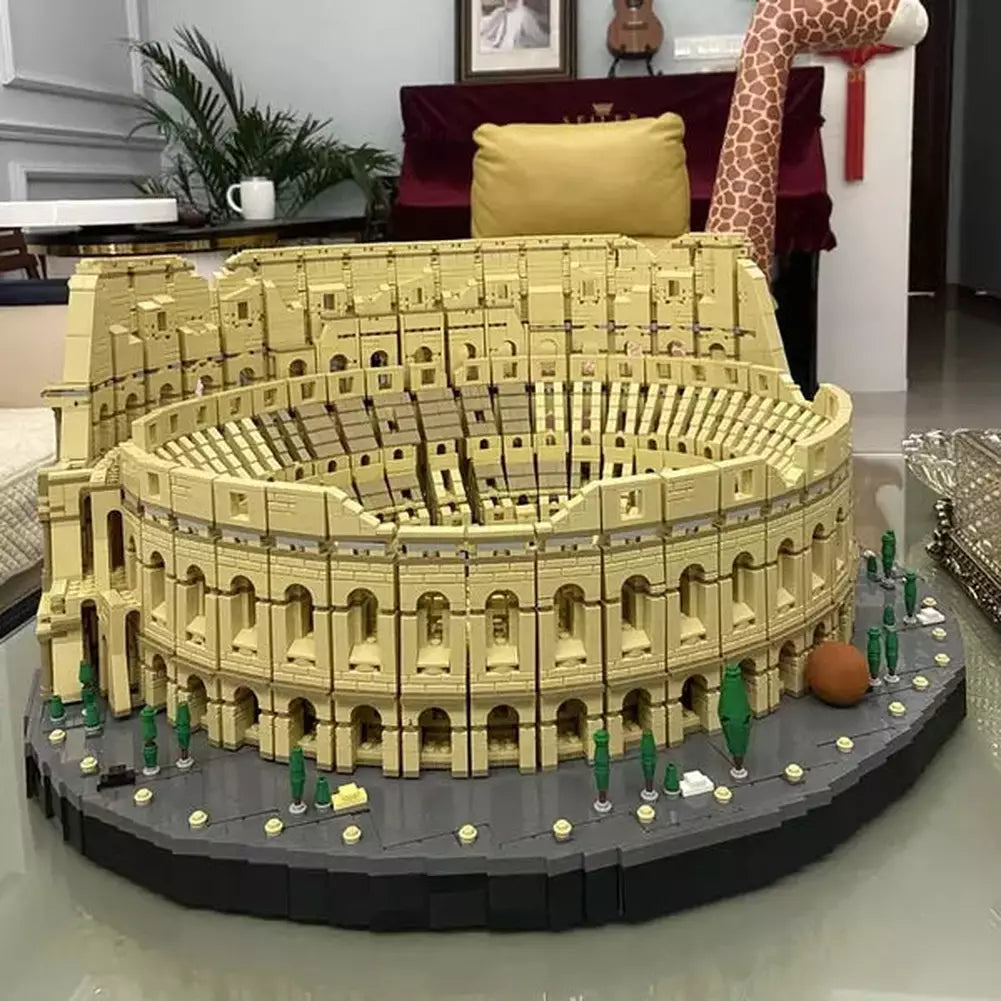 9036Pcs 86000 Architecture City The Italy Roman Colosseum With Light Model Building Blocks 10276 Bricks Kids Toys Jurassic Bricks