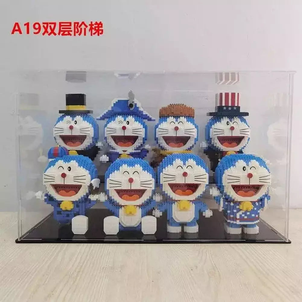 *A* 36 Styles Transparent Acrylic Display Box For Micro Building Blocks Dustproof Mini Bricks Toy Collection Showcase Box (No Model) Jurassic Bricks