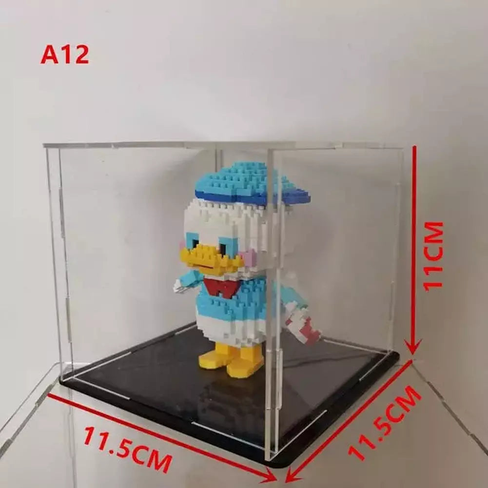 *A* 36 Styles Transparent Acrylic Display Box For Micro Building Blocks Dustproof Mini Bricks Toy Collection Showcase Box (No Model) Jurassic Bricks