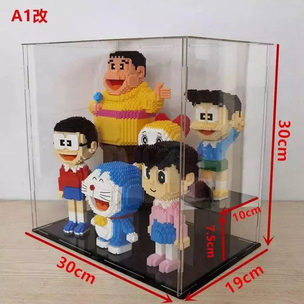 *A* 36 Styles Transparent Acrylic Display Box For Micro Building Blocks Dustproof Mini Bricks Toy Collection Showcase Box (No Model) Jurassic Bricks