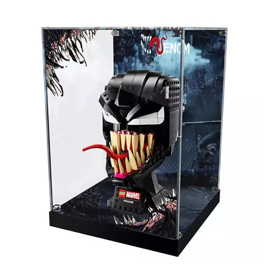 Acrylic Display Box For 76187 Venom Dustproof Clear Display Box Showcase Xmas Gift Toys Not Include The Model Jurassic Bricks