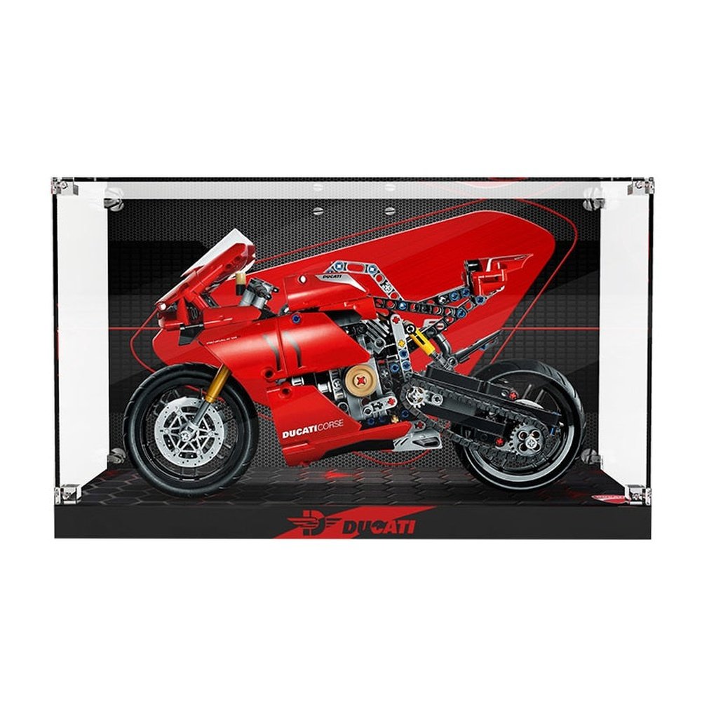 Custom MOC Same as Major Brands! Acrylic Display Case For Tech Ducati Panigale V4R Protection Show Case 42107 Motorcycle Building Kit(Lego Set not Included