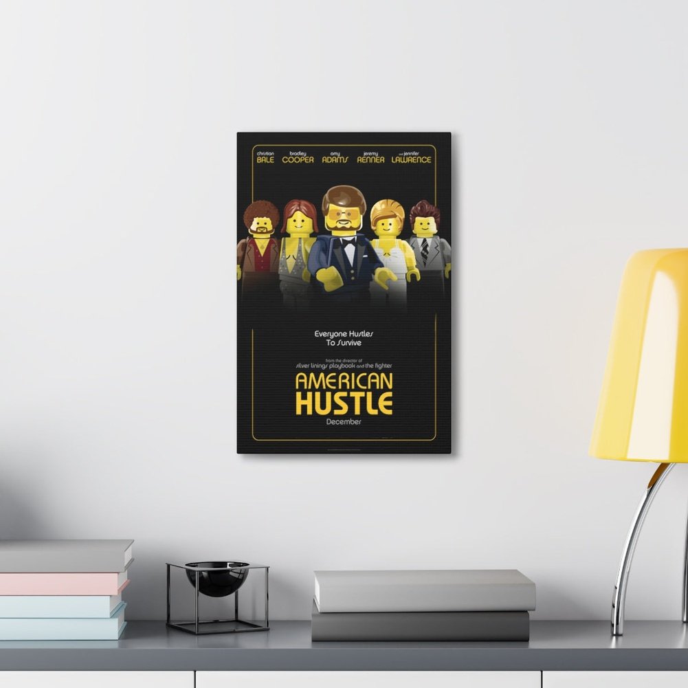 American Hustle LEGO Movie Wall Art Canvas Art With Backing. Jurassic Bricks