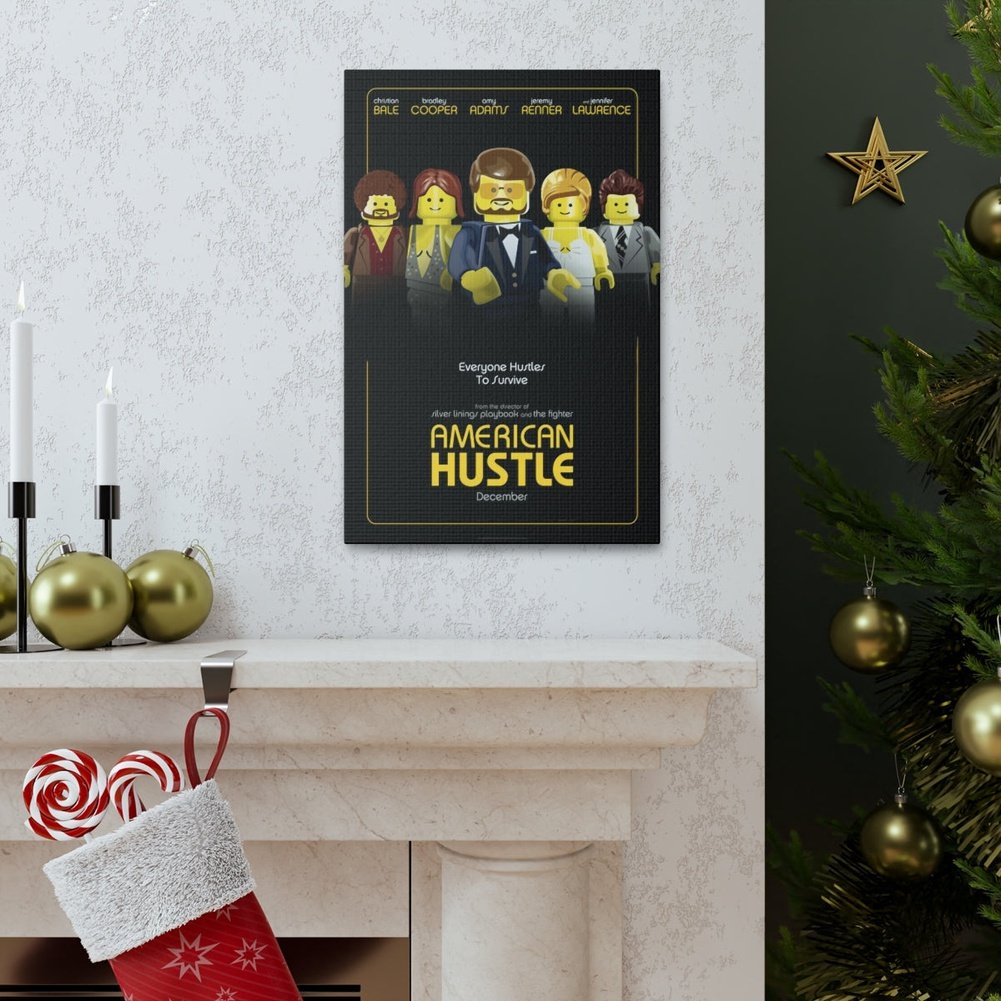 American Hustle LEGO Movie Wall Art Canvas Art With Backing. Jurassic Bricks