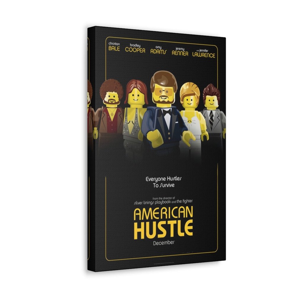 American Hustle LEGO Movie Wall Art Canvas Art With Backing. Jurassic Bricks