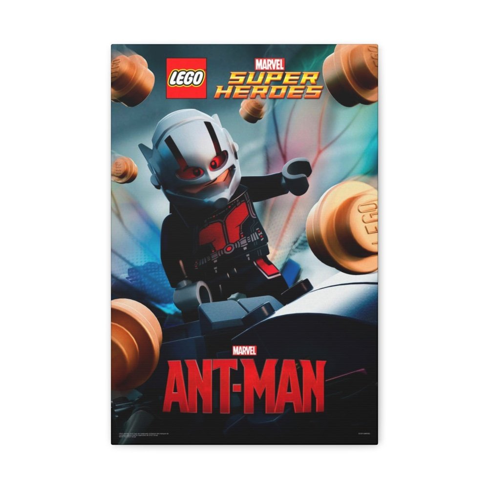 Ant-Man LEGO Movie Wall Art Canvas Art With Backing. Jurassic Bricks