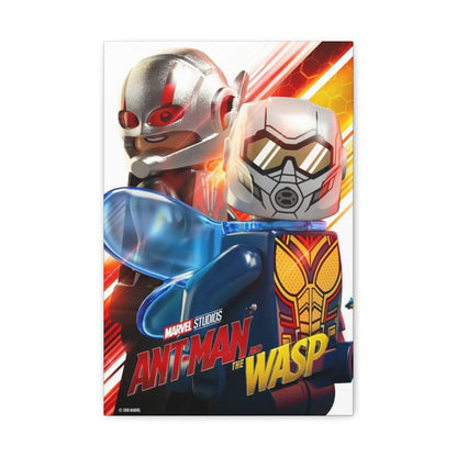 Antman And The Wasp Marvel LEGO Movie Wall Art Canvas Art With Backing. Jurassic Bricks