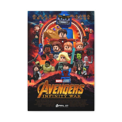 Avengers Infinity Wars LEGO Movie Wall Art Canvas Art With Backing. Jurassic Bricks