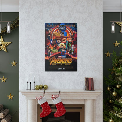 Avengers Infinity Wars LEGO Movie Wall Art Canvas Art With Backing. Jurassic Bricks