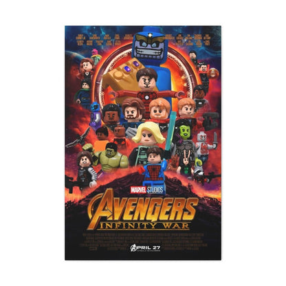 Avengers Infinity Wars LEGO Movie Wall Art Canvas Art With Backing. Jurassic Bricks