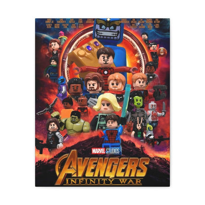 Custom MOC Same as Major Brands! Avengers Infinity Wars LEGO Movie Wall Art Canvas Art With Backing.