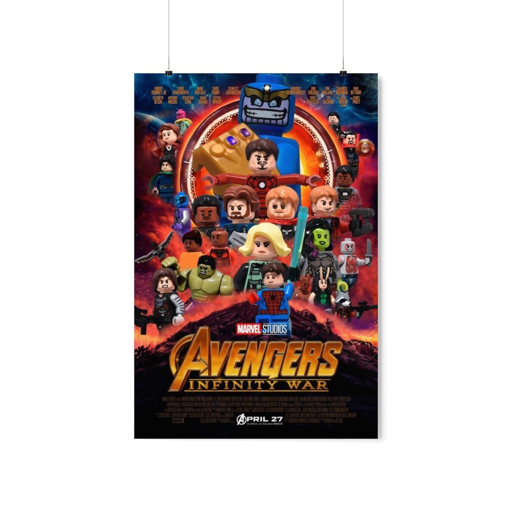 Custom MOC Same as Major Brands! Avengers Infinity Wars LEGO Movie Wall Art POSTER ONLY