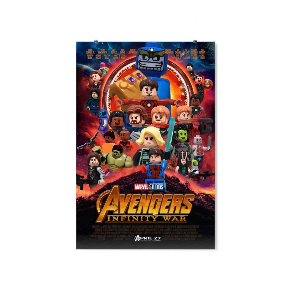 Custom MOC Same as Major Brands! Avengers Infinity Wars LEGO Movie Wall Art POSTER ONLY