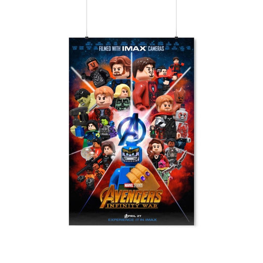 Avengers Infinity Wars v2 LEGO Movie Wall Art POSTER ONLY Jurassic Bricks
