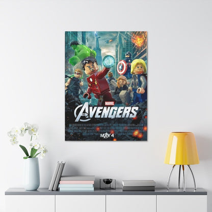 Avengers LEGO Movie Wall Art Canvas Art With Backing. Jurassic Bricks