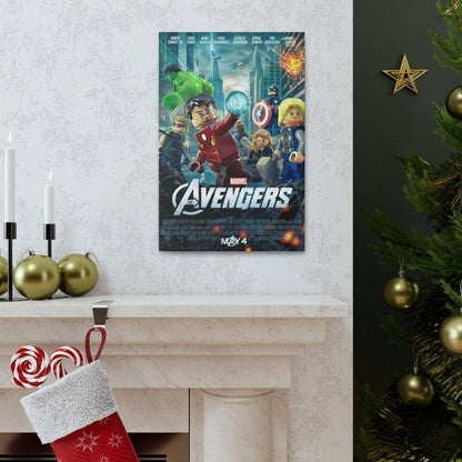 Avengers LEGO Movie Wall Art Canvas Art With Backing. Jurassic Bricks