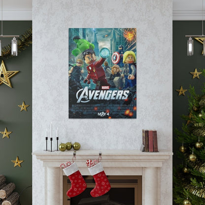 Avengers LEGO Movie Wall Art Canvas Art With Backing. Jurassic Bricks